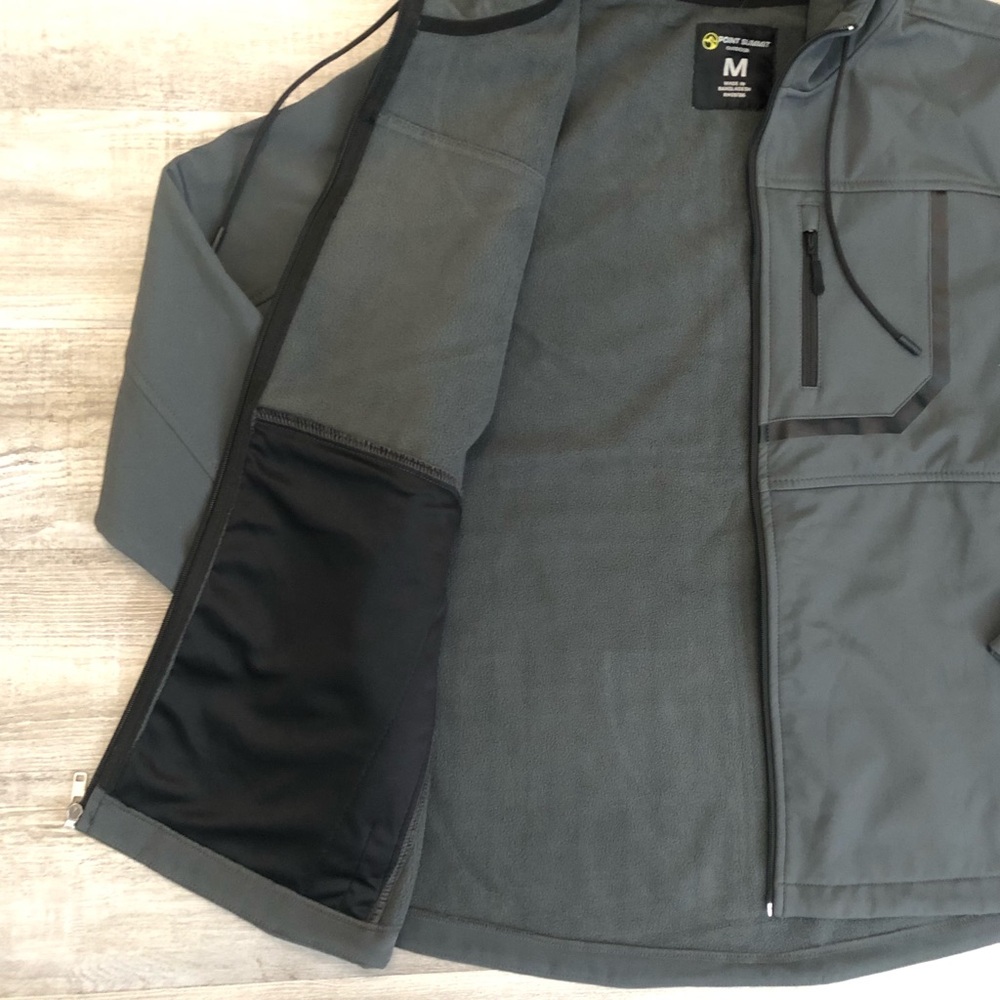 Point Summit Outdoor Gray Men’s Jacket - Picture 9 of 11